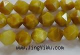 CNG6530 15.5 inches 6mm faceted nuggets golden tiger eye beads
