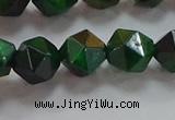 CNG6548 15.5 inches 10mm faceted nuggets green tiger eye beads