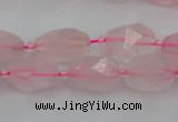CNG6915 15.5 inches 8*12mm - 12*16mm faceted nuggets rose quartz beads