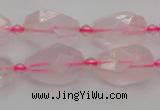 CNG6916 15.5 inches 12*16mm - 13*18mm faceted nuggets rose quartz beads