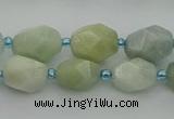 CNG6918 15.5 inches 8*12mm - 12*16mm faceted nuggets aquamarine beads