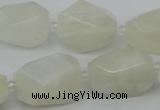 CNG6926 12*16mm - 15*25mm faceted nuggets white moonstone beads
