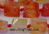 CNG6933 15.5 inches 8*12mm - 10*16mm nuggets red agate beads