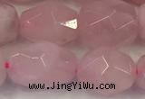 CNG6953 12*14mm - 13*16mm faceted nuggets rose quartz beads