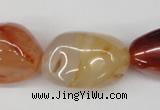 CNG70 15.5 inches 13*18mm - 25*35mm nuggets red agate gemstone beads