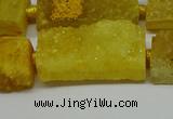 CNG7012 15.5 inches 10*28mm - 12*30mm freeform druzy agate beads