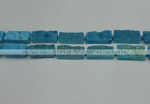 CNG7016 15.5 inches 10*28mm - 12*30mm freeform druzy agate beads