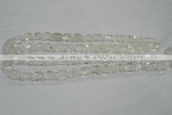 CNG705 15.5 inches 10*14mm nuggets white crystal beads wholesale
