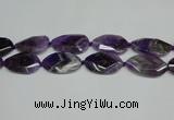 CNG7089 15.5 inches 25*35mm - 35*45mm faceted freeform amethyst beads