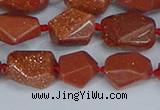 CNG7135 15.5 inches 6*10mm - 10*14mm faceted nuggets glodstone beads