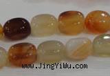 CNG714 15.5 inches 10*14mm nuggets red agate beads wholesale