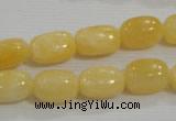 CNG716 15.5 inches 10*14mm nuggets rice yellow jade beads wholesale