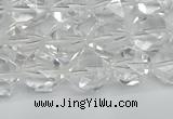 CNG7211 15.5 inches 8mm faceted nuggets white crystal beads