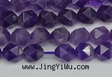 CNG7220 15.5 inches 6mm faceted nuggets amethyst gemstone beads