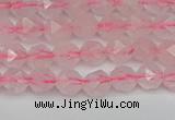 CNG7225 15.5 inches 6mm faceted nuggets rose quartz beads
