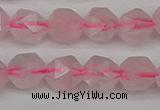 CNG7227 15.5 inches 10mm faceted nuggets rose quartz beads