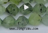 CNG7242 15.5 inches 10mm faceted nuggets green rutilated quartz beads