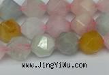 CNG7267 15.5 inches 10mm faceted nuggets morganite beads