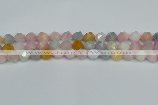 CNG7268 15.5 inches 12mm faceted nuggets morganite beads