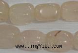 CNG729 15.5 inches 15*18mm nuggets rose quartz beads wholesale