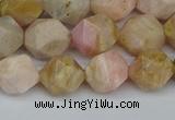 CNG7301 15.5 inches 8mm faceted nuggets pink opal gemstone beads