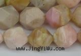 CNG7303 15.5 inches 12mm faceted nuggets pink opal gemstone beads