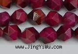 CNG7321 15.5 inches 8mm faceted nuggets red tiger eye beads