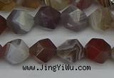 CNG7346 15.5 inches 8mm faceted nuggets botswana agate beads