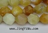 CNG7366 15.5 inches 8mm faceted nuggets yellow opal beads