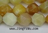 CNG7367 15.5 inches 10mm faceted nuggets yellow opal beads
