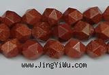CNG7400 15.5 inches 6mm faceted nuggets goldstone beads