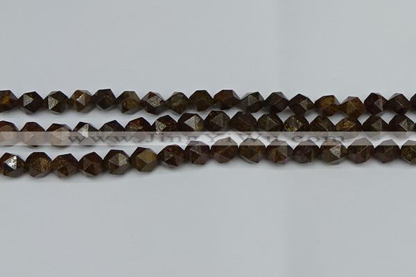 CNG7441 15.5 inches 8mm faceted nuggets bronzite gemstone beads