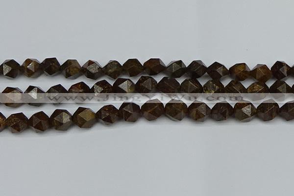 CNG7443 15.5 inches 12mm faceted nuggets bronzite gemstone beads
