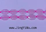 CNG7510 15.5 inches 25*35mm - 30*40mm faceted freeform rose quartz beads