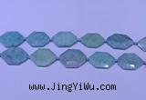 CNG7512 15.5 inches 25*35mm - 30*40mm faceted freeform amazonite beads