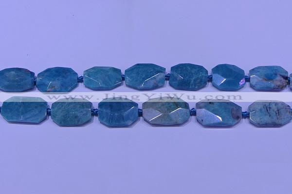 CNG7530 15.5 inches 18*25mm - 25*35mm faceted freeform amazonite beads