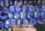 CNG7567 18*25mm - 20*28mm faceted freeform blue aventurine beads