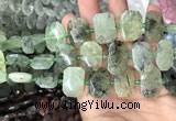 CNG7754 13*18mm - 15*25mm faceted freeform prehnite beads
