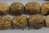 CNG776 15.5 inches 13*18mm nuggets picture jasper beads wholesale