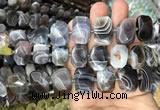 CNG7773 13*18mm - 15*25mm faceted freeform Botswana agate beads