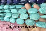 CNG7814 15.5 inches 13*18mm - 18*25mm faceted freeform amazonite beads