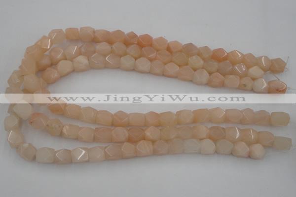 CNG812 15.5 inches 9*12mm faceted nuggets pink aventurine beads