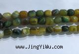 CNG8139 15.5 inches 8*12mm nuggets striped agate beads wholesale