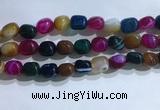 CNG8145 15.5 inches 8*12mm nuggets striped agate beads wholesale