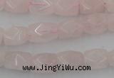 CNG815 15.5 inches 8*12mm faceted nuggets rose quartz beads
