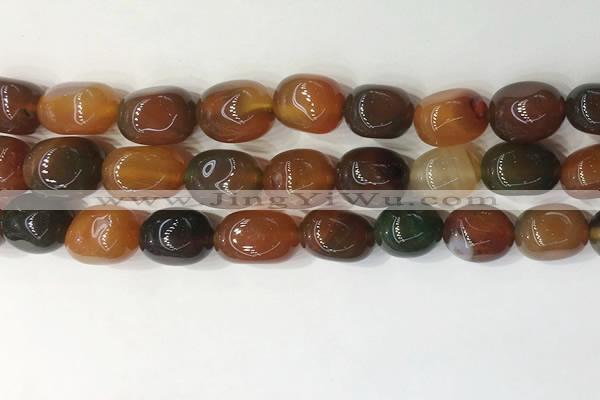 CNG8251 15.5 inches 13*18mm nuggets agate beads wholesale
