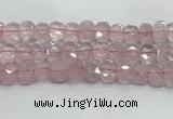 CNG8611 10*13mm - 12*16mm faceted freeform rose quartz beads