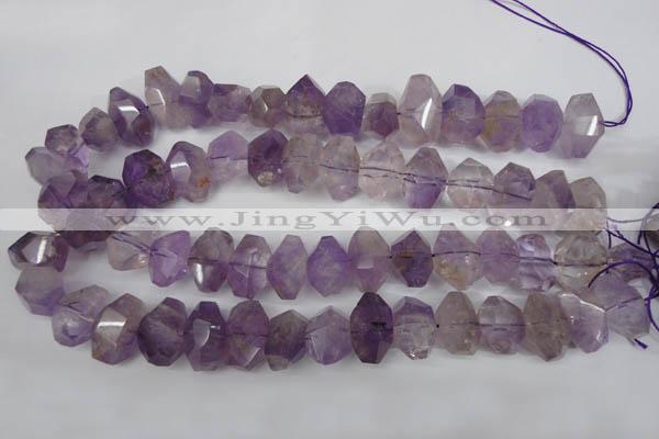 CNG862 15.5 inches 12*18mm – 14*23mm faceted nuggets amethyst beads