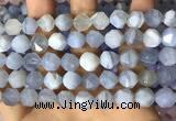 CNG8707 15.5 inches 10mm faceted nuggets blue chalcedony beads