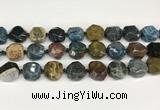 CNG8793 16*17mm - 18*19mm faceted nuggets agate  beads